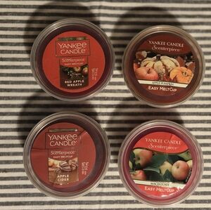 (4) Yankee Candle Easy Melt Wax Cups In Autumn Scents